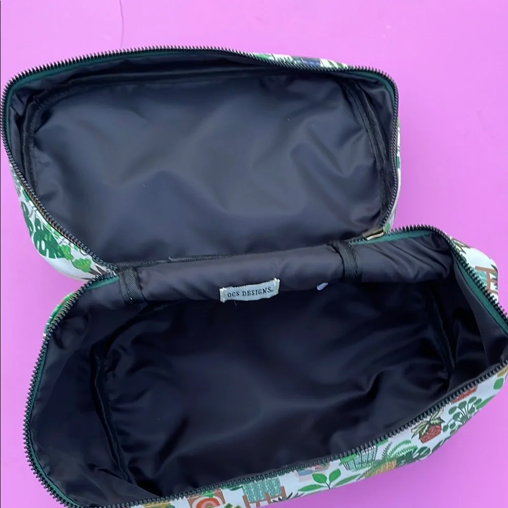 COPY - Tropical Plant Print Cosmetic Bag OCS Designs
